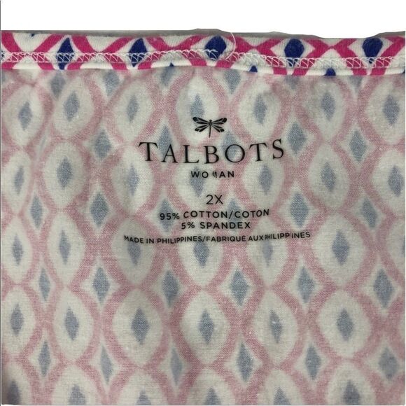 Talbots Women's Short-Sleeve V-neck top size 2X - Picture 3 of 4